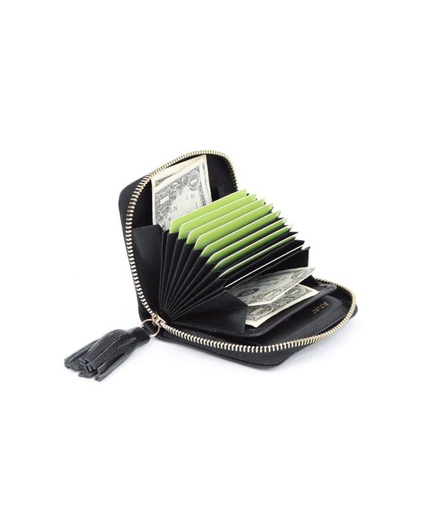 UNBILLION ペルケ perche / マルチスタッズ・ジャバラカードウォレット ブラック