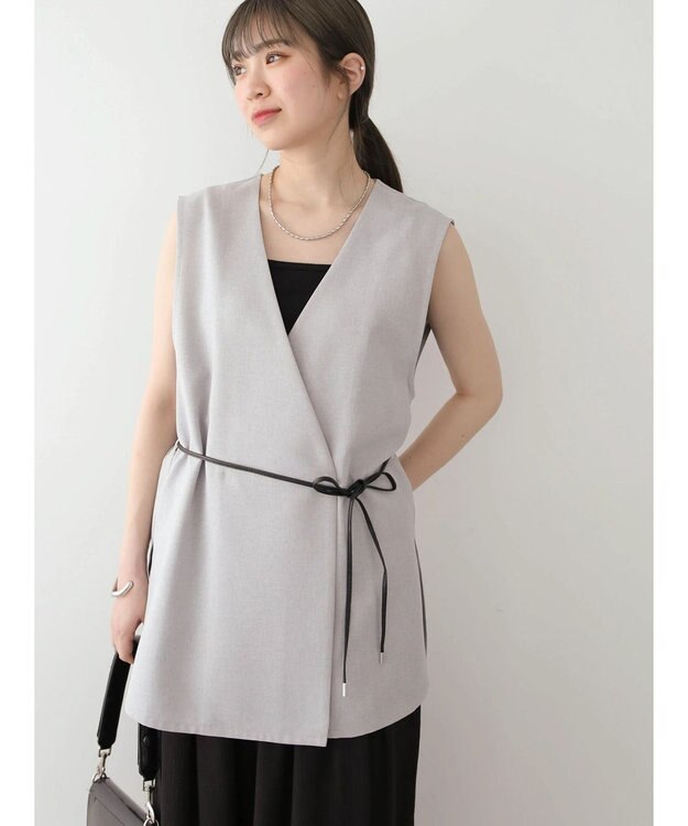 Green Parks 接触冷感　ベルト付きベスト Light Gray