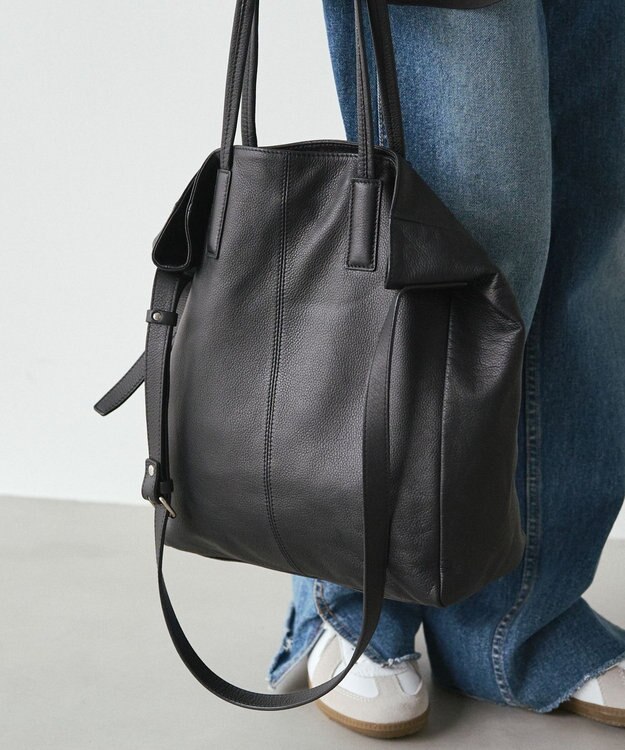 russet 【2025AW新作】《WEB限定》レザー2WAYトートバッグ(CE-1584-WEB) Black