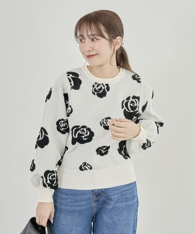 Green Parks ・ｓｗｉｎｇ　ｂｙ　バラジャカードニット Off White