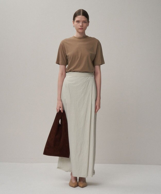 ATON FRESCA NUBUCK | モックネックＴシャツ BEIGE