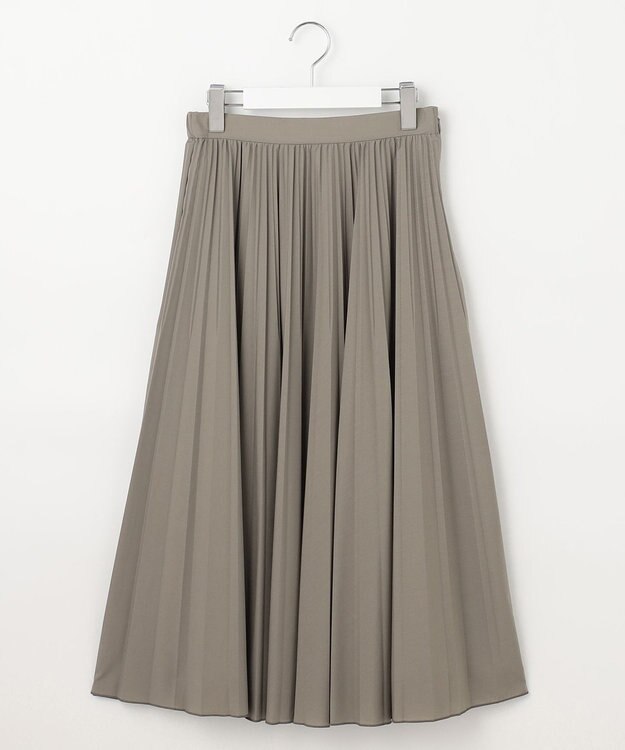 J.PRESS LADIES 【洗える】50Sブロード プリーツ スカート カーキ系