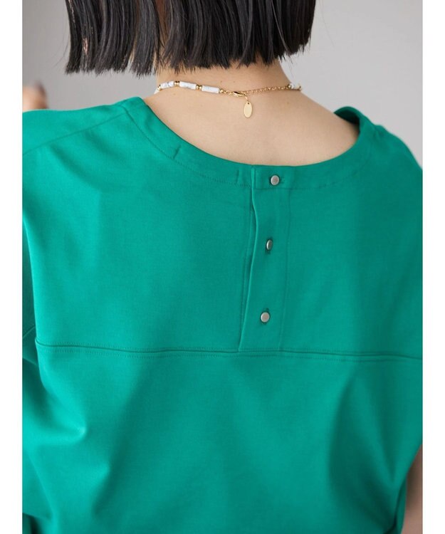 AMERICAN HOLIC バックボタンフレンチスリーブプルオーバー Green