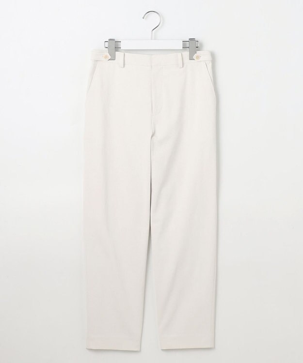 J.PRESS LADIES L 【洗える・接触冷感・UVケア・吸水速乾・防透け】麻シェルドライ テーパード パンツ ナチュラル系