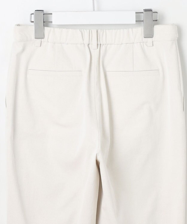 J.PRESS LADIES L 【洗える・接触冷感・UVケア・吸水速乾・防透け】麻シェルドライ テーパード パンツ ナチュラル系