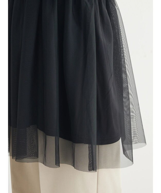 Green Parks チュールキャミビスチェ Black