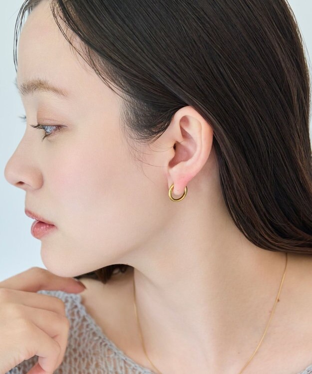Phoebe 〈金属アレルギー対応〉バランスバロックパールフープイヤリング　ゴールド/ステンレス/大ぶり/存在感◎/主役級 ゴールド
