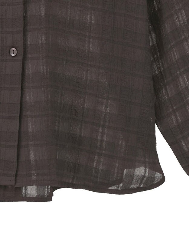 earth music&ecology シャドーチェックシャツ Brown