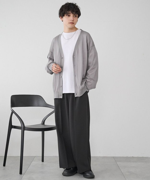 WEGO 【ユニセックス着用ITEM/紫外線対策/冷房対策】シアーカーディガン グレー