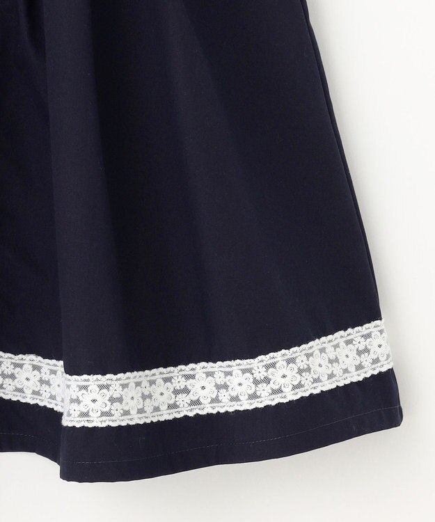 ANY KIDS 襟付き 半袖 ワンピース ネイビー