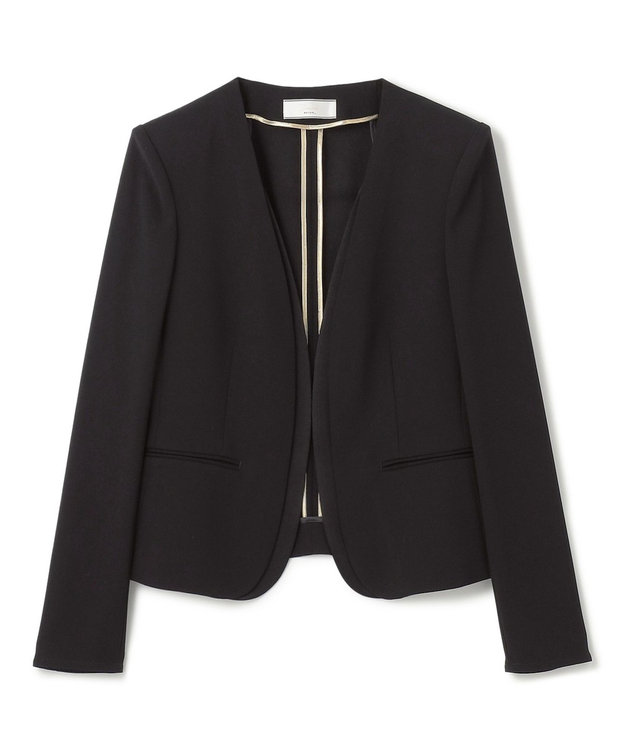 BEIGE, 【洗える・VERY NaVY 11月号掲載】CINDY / ダブルカラージャケット Black x Black