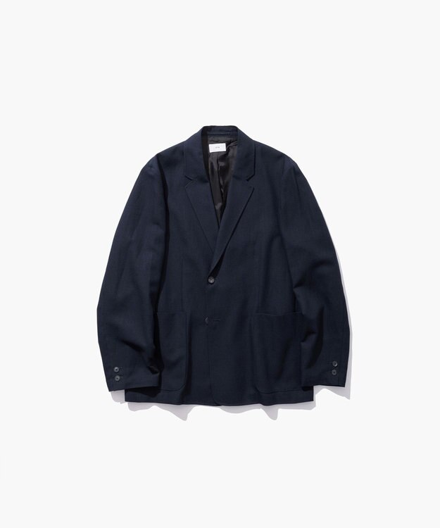 ATON TWIST WOOL LINEN | セミダブルジャケット - UNISEX NAVY