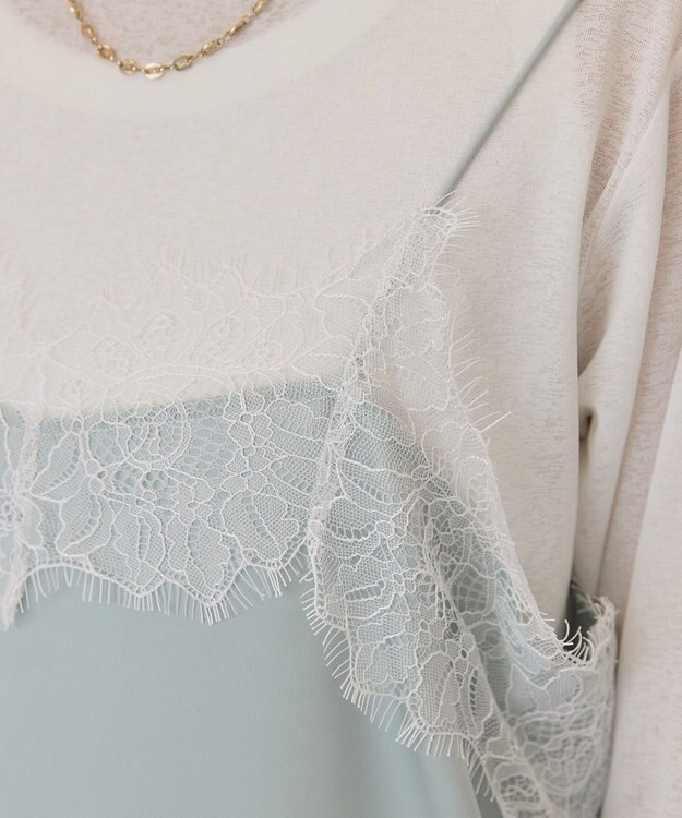 AMERICAN HOLIC レースサテンキャミワンピース Mint