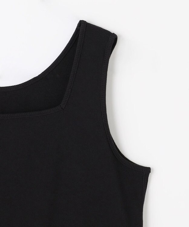 ANY L テレコタンクトップ ブラック