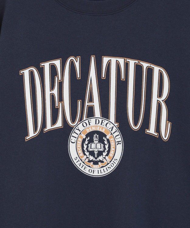 AMERICAN HOLIC カレッジロゴクラックプリント裏毛プルオーバー Navy