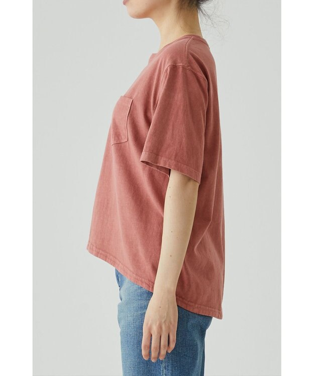 caqu caqu x good on short sleeve pocket tee リラックスフィットポケットTシャツ dark pink