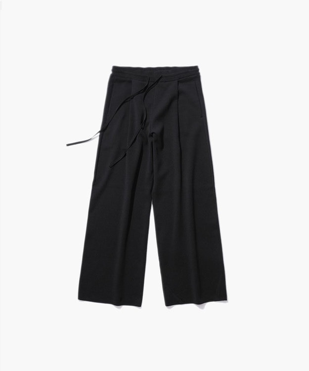 ATON 50/2 NATURAL DYE ORGANIC COTTON | イージーストレートパンツ BLACK