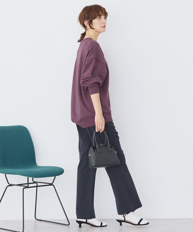 AMERICAN HOLIC カレッジロゴクラックプリント裏毛プルオーバー Brown