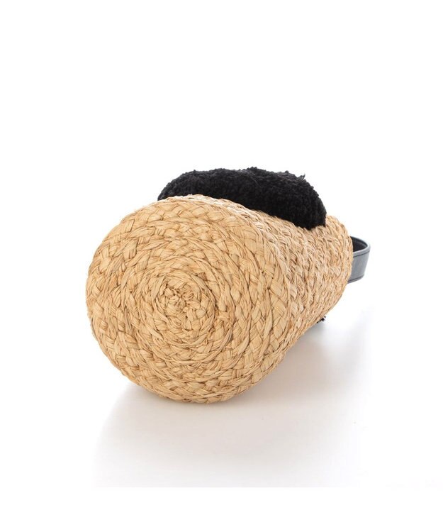 UNBILLION カシュカシュ cachecache / ハート付ラフィアバケットトート カゴバッグ ブラック