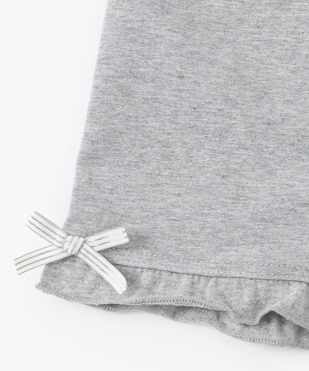 ANY KIDS 無地/総柄 1分丈スパッツ ライトグレー（無地）