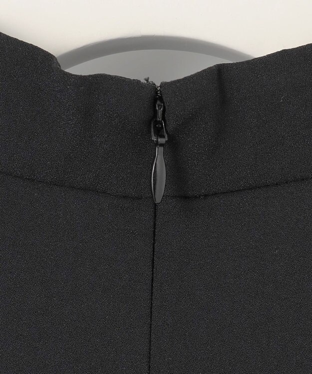 ICB 【洗える】ストレッチジョーゼット ハイネックブラウス ブラック系