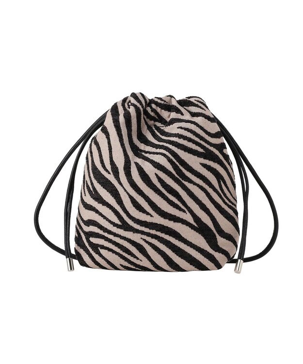 AMERICAN HOLIC ドロスト巾着ショルダーバッグ Zebra
