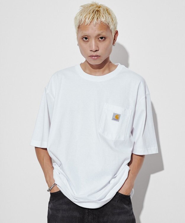 WEGO 【CARHARTT/ユニセックス着用ITEM】CARHARTTワンポイントポケットT(SS) ホワイト