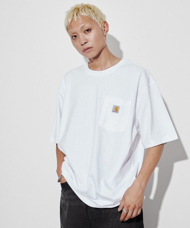 WEGO 【CARHARTT/ユニセックス着用ITEM】CARHARTTワンポイントポケットT(SS) ホワイト
