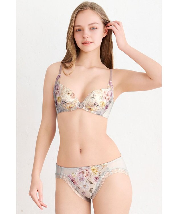 WACOAL ショーツ 【ハグするブラ】 BXB478とペア はきこみ丈あさめ やわらかく伸びる(バック) レディース PXB178 /ワコール チャコールグレー