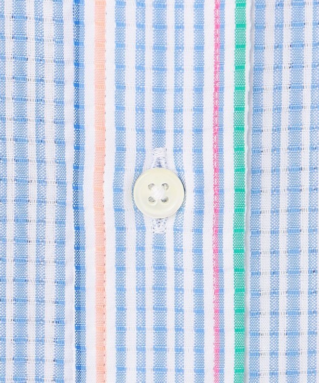 J.PRESS MEN 【Aero Weave】クールマックスサッカー ストライプ シャツ / B.D. サックスブルー系7