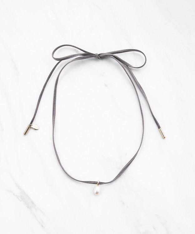 TOCCA TIED WITH PEARL NECKLACE ネックレス ライトグレー系