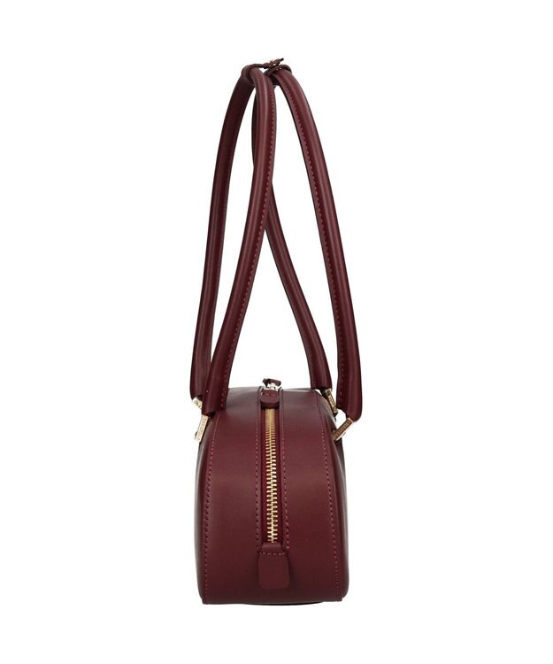 INTER-CHAUSSURES 【CHRISTIAN VILLA】レザーワイドスモールショルダーバッグ ボルドー