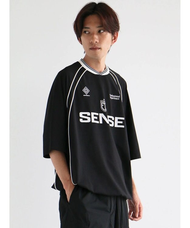 CRAFT STANDARD BOUTIQUE 接触冷感/UVカット/イージーケア/ストレッチ/ゲームシャツ-B Black