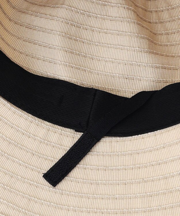 J.PRESS LADIES 【WEB限定カラーあり・洗える・UVカット・畳める】ブレード ハット ベージュボーダー系