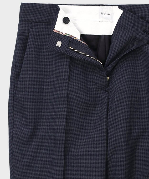 Paul Smith マイクロ ハウンドトゥース テーパードパンツ ネイビー