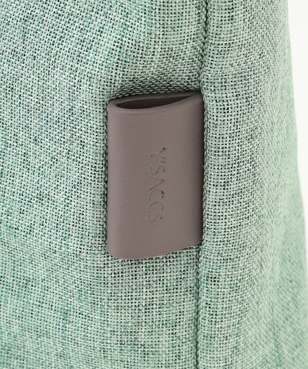 Y'SACCS リネンライク　イニシャルトート　Mサイズ ライトグリーン