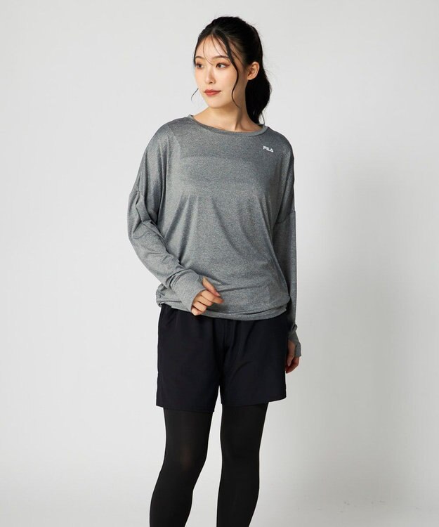OP／FILA 【FILA】ドルマンスリーブロングTシャツ付き４点セット水着 杢グレー