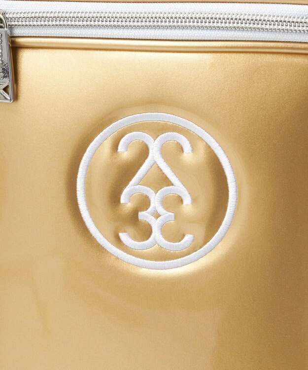 23区GOLF 【UNISEX】エレガントエナメルキャディバッグ　キャスター付きで移動もラクチン ゴールド系