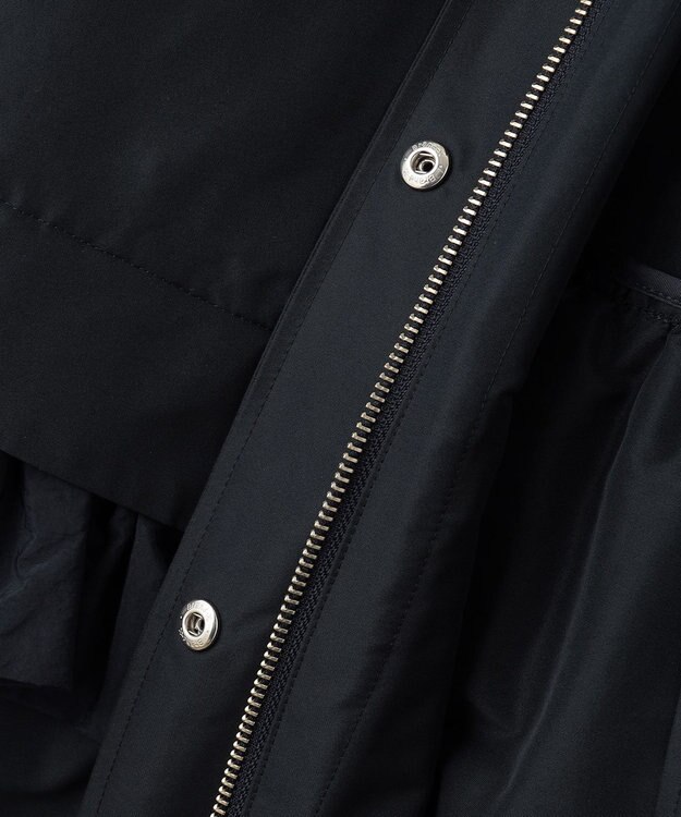 #Newans 【セレモニーにも】ラウンドフリルタフタブルゾン ネイビー