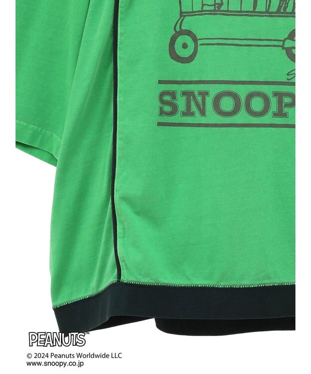 CRAFT STANDARD BOUTIQUE 【ユニセックス】PEANUTS/スヌーピー 切り替えTシャツ Green