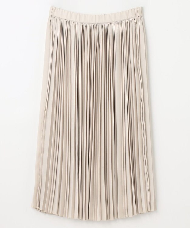 ANY L 【ウエストゴム】プリーツスカート ベージュ