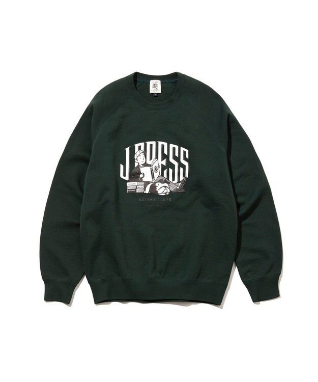 J.PRESS MEN 【AaronChang】【UNISEX】プリントスウェット シャツ グリーン系