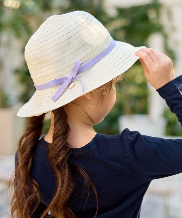 ANY KIDS リボン テープ ハット エクリュ