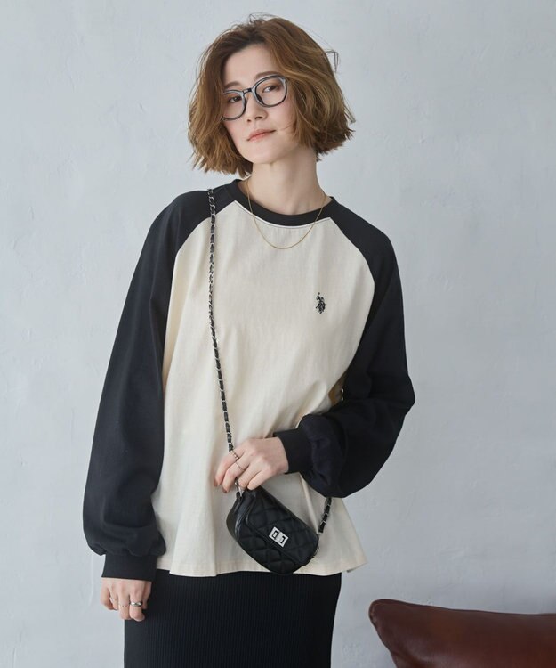 WEGO 【大好評により再入荷！】USPOLOだぼそでカラーロンT 柄4