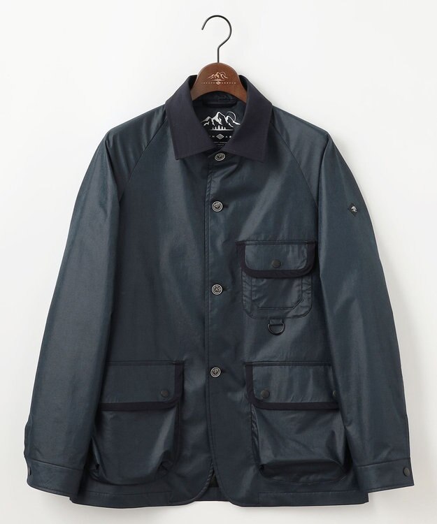 JOSEPH ABBOUD MOUNTAIN 【ストレッチ】ヴィンテージワックスストレッチアウトドア ブルゾン ネイビー系