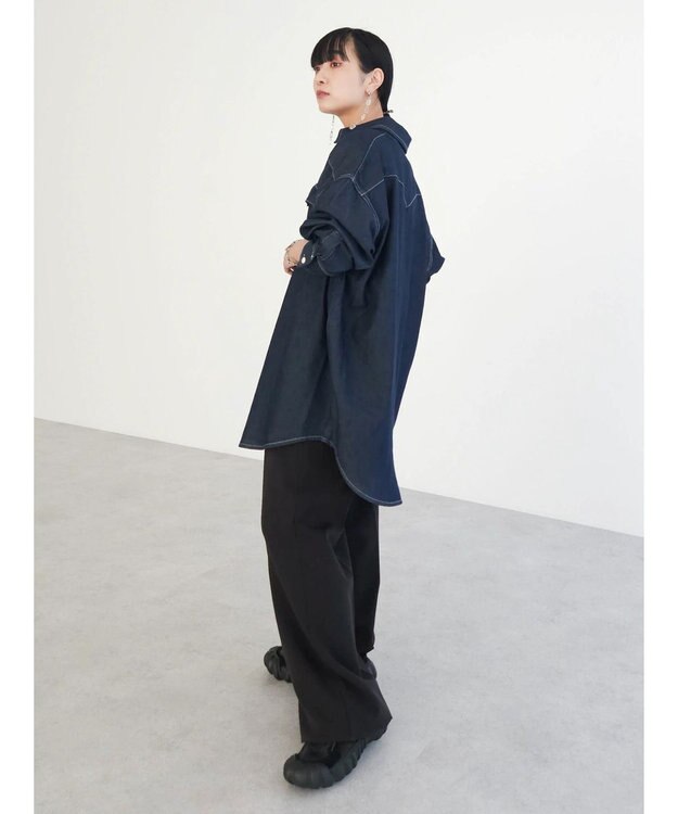 Green Parks ウエスタンＢｉｇデニムシャツ Dark Indigo