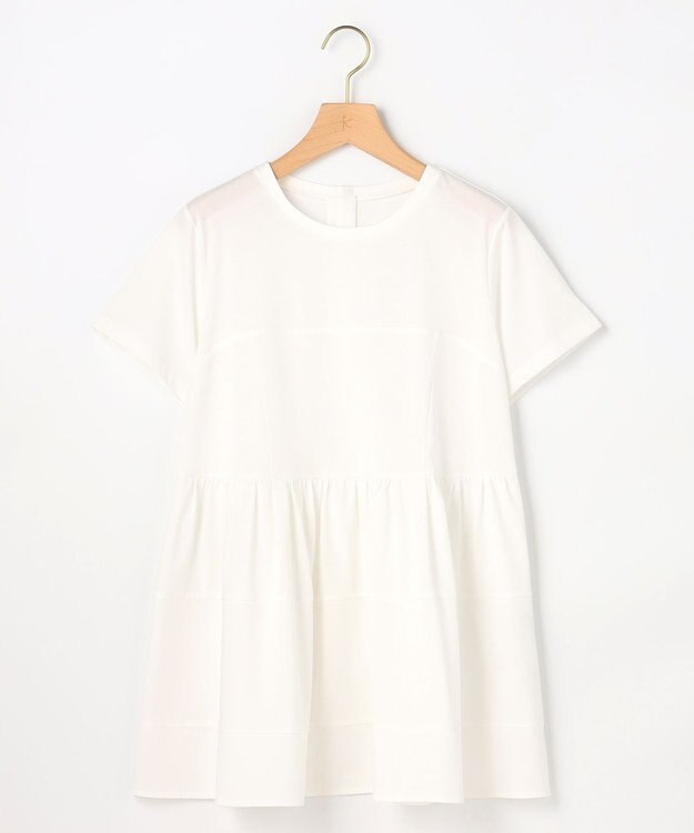 組曲 【WEB限定】ビスチェ風ティアードTシャツ アイボリー系