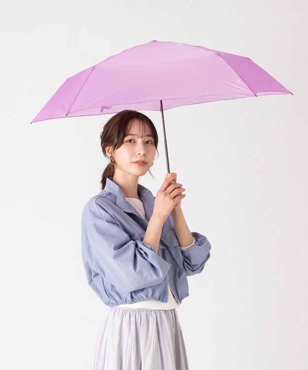 MOONBAT Magical tech(マジカルテック) 超軽量 折りたたみ傘 72g プレーン UV 大きめ55cm ペールピンク