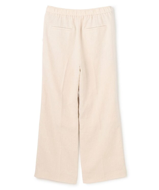 UNFILO 【セットアップ着用可/ウエストゴム】TENNEN TOUCH セミフレア パンツ ベージュ