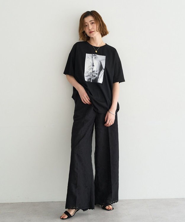 YECCA VECCA 【UVカット】フォトプリントTee Black